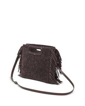 Maje Maje Boucle Effect Fringed Shoulder Bag