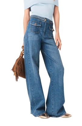 maje maje Braided flared jeans