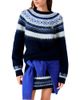 Maje Maje Brushed Wool Jacquard Fair Isle Sweater - 1