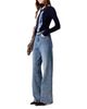 Maje Maje Buckle Tab High Rise Wide Leg Jeans in Blue - 4