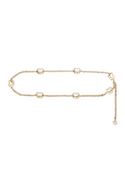 maje maje Chain belt with logo details