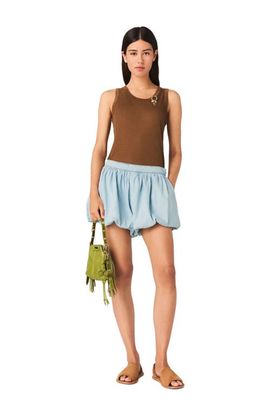 maje maje Chambray balloon skort