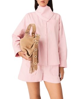 Maje Maje Cionea Removable Scarf Shirt