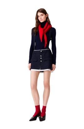 maje maje Contrast tweed shorts