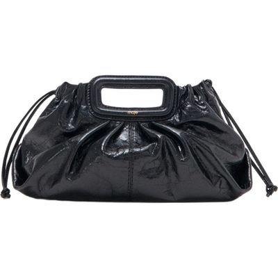 maje maje Crackled leather Milpli pouch