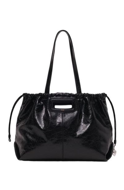 maje maje Crackled leather Milpli tote bag