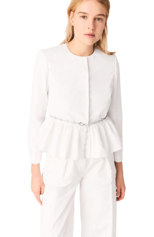 maje maje Cropped jacket with jewelled belt