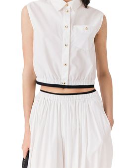 Maje Maje Cropped Sleeveless Shirt