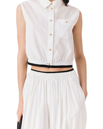 Maje Maje Cropped Sleeveless Shirt