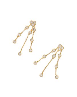 Maje Maje Cubic Zirconia Chain Drop Earrings