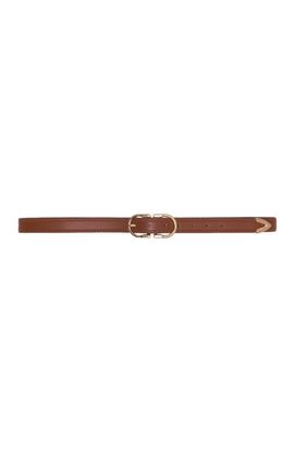 maje maje Double-buckle leather belt