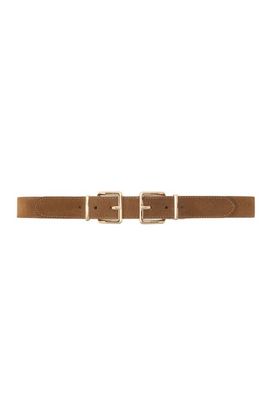 maje maje Double buckle suede belt
