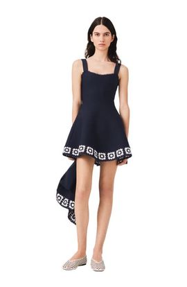 maje maje Dress with crochet panels