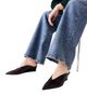 maje maje Embossed leather wedge mules - 3