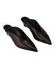 maje maje Embossed leather wedge mules - 4