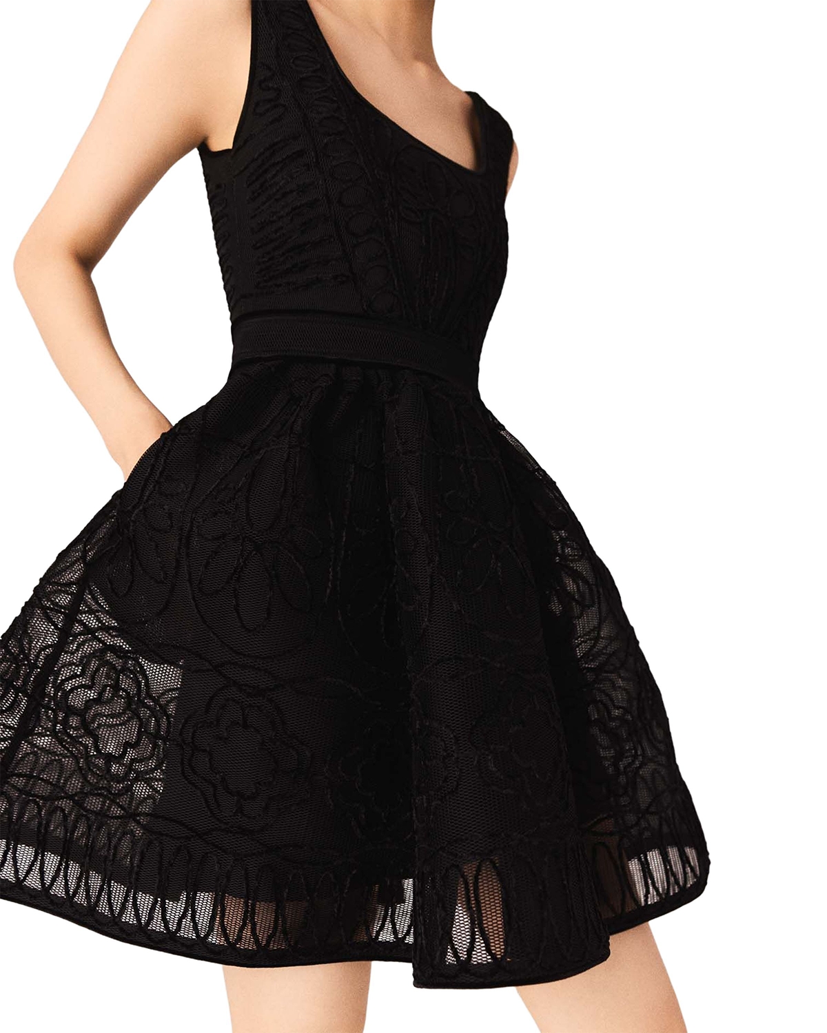 knee length dresses for ladies Maje Rayano Tomette Eyelet Lace Embroidered - BOPF main image 0