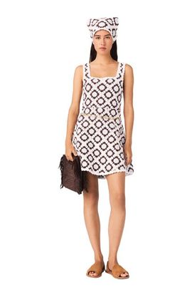 maje maje Floral crochet dress