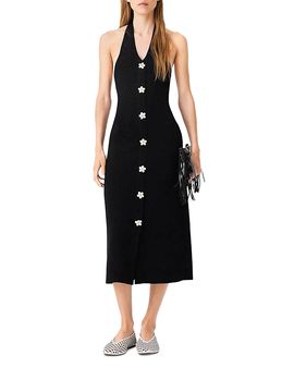 maje herringbone knit midi dress Herringbone knit maxi dress