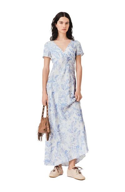 maje maje Flowing patterned maxi dress