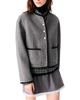 Maje Maje Gardenia Wool Blend Double Faced Short Coat - 1