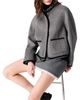Maje Maje Gardenia Wool Blend Double Faced Short Coat - 5