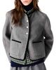 Maje Maje Gardenia Wool Blend Double Faced Short Coat - 6