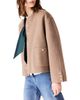 Maje Maje Genest Wool Blend Hooded Scarf Short Coat - 6