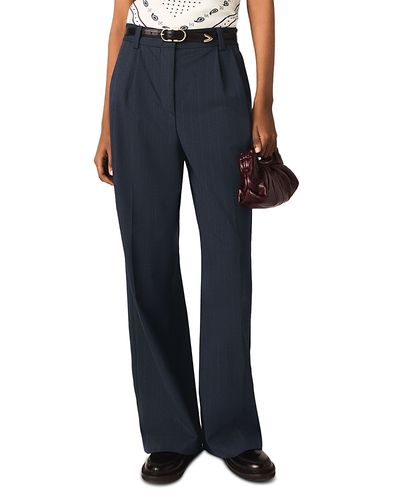 Maje Maje High Rise Wide Leg Pants