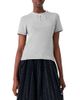 Maje Maje Imitation Pearl Beaded Collar Tee - 1