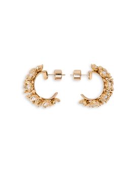 Maje Maje Imitation Pearl Flower C Hoop Earrings