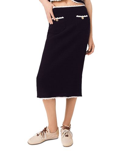 Maje Maje Japal Crochet Trim Midi Skirt