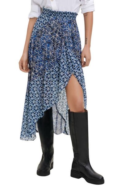 maje maje Jartrani Print Split Skirt