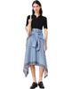 maje maje Layered-effect scarf skirt dress - 1