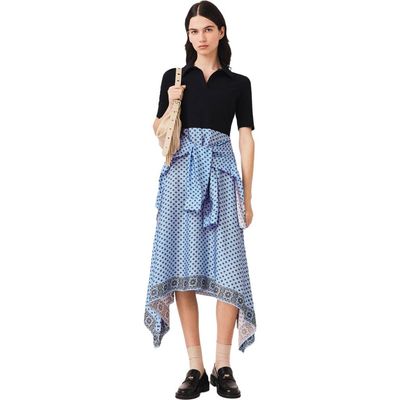 maje maje Layered-effect scarf skirt dress