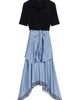 maje maje Layered-effect scarf skirt dress - 5