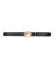 maje maje Leather belt with oval buckle - 1