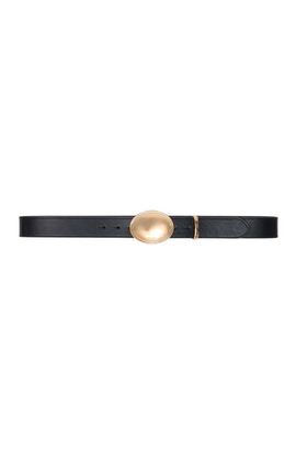 maje maje Leather belt with oval buckle
