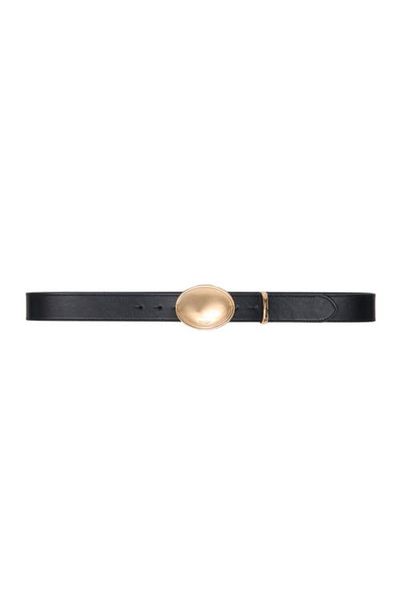 maje maje Leather belt with oval buckle