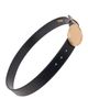 maje maje Leather belt with oval buckle - 5