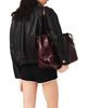 Maje Maje Leather Funnel Neck Jacket - 3