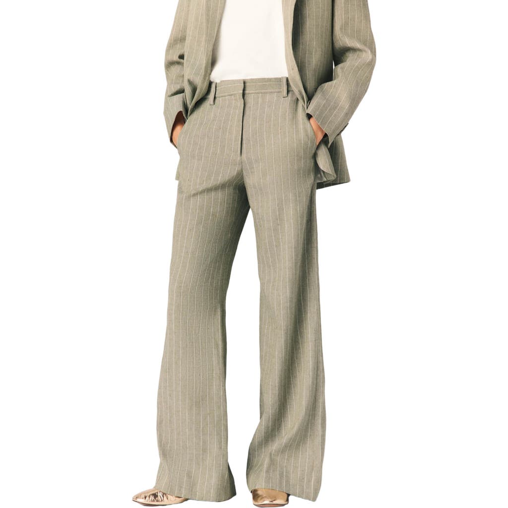 maje maje Linen-blend suit trousers