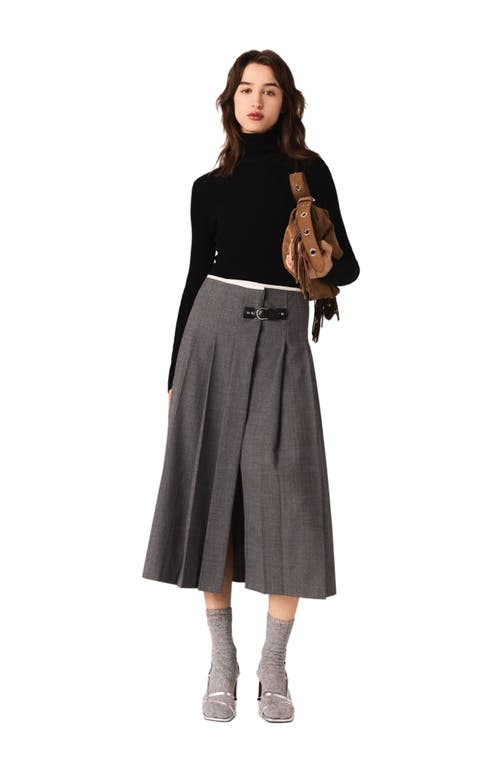 maje maje Long pleated skirt