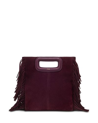 Maje Maje M Fringed Suede Crossbody Bag