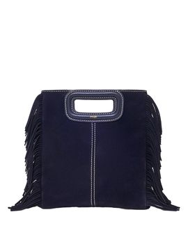 Maje Maje M Stitched Suede Crossbody Bag