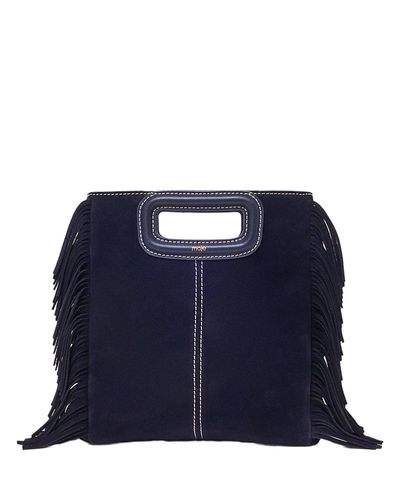 Maje Maje M Stitched Suede Crossbody Bag