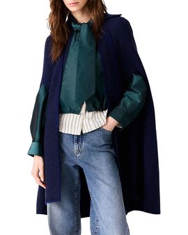 Maje Maje Mapina Wool Long Cape Cardigan