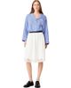 maje maje Mid-length cotton and lace skirt - 1
