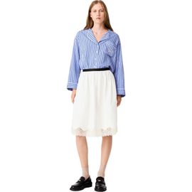 maje maje Mid-length cotton and lace skirt