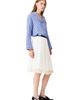 maje maje Mid-length cotton and lace skirt - 3