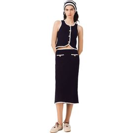 maje maje Midi skirt with crochet trim